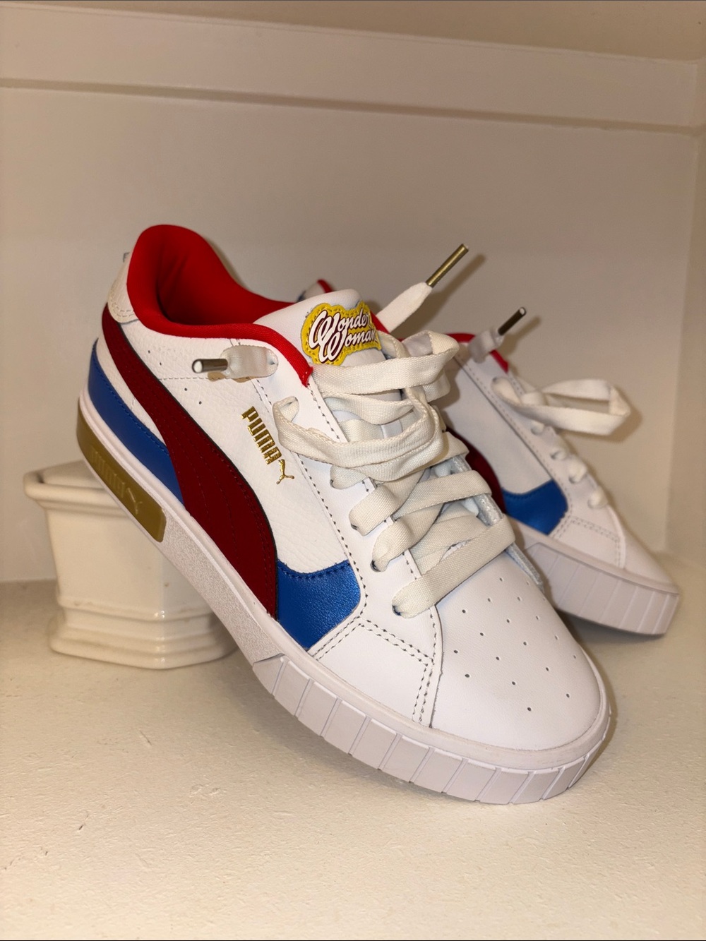Puma Wonder Woman White Red Blue Sneakers